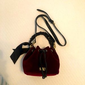 Frances Valentine Velvet Bucket Bag